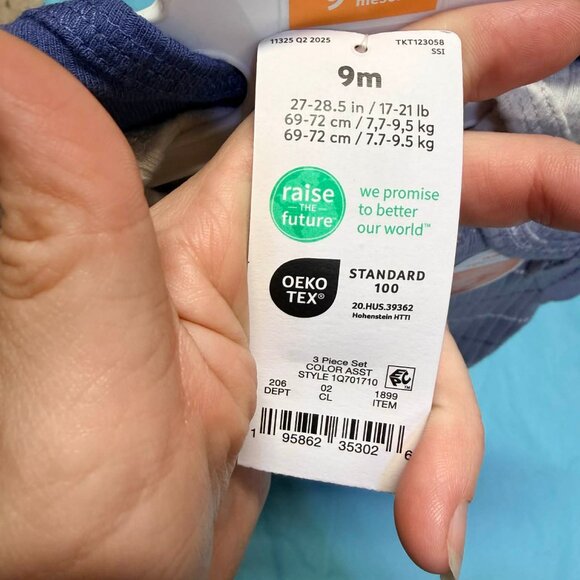 Carter's 9mth 3 piece set of onesies NWT - Picture 4 of 4